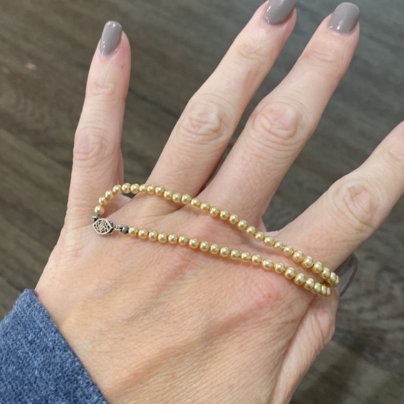 VINTAGE yellow pearl necklace - Picture 7 of 8